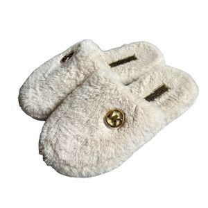 Michael Kors pink Alexis Closed toe Sherpa Slides Slipper